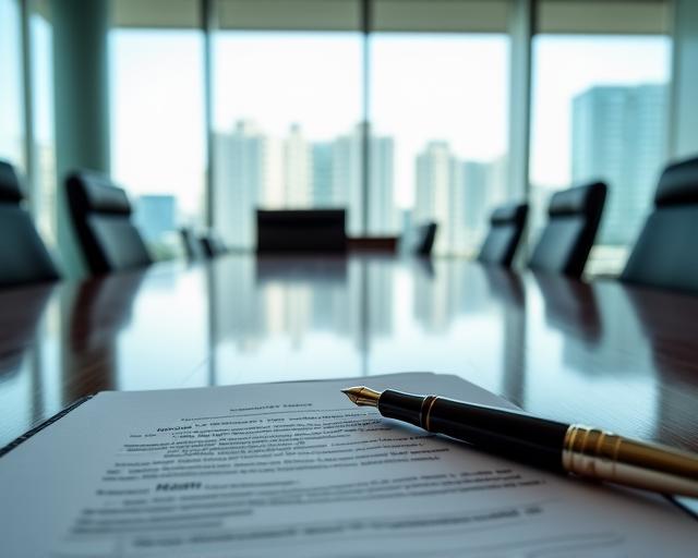 Professional legal consultation in a modern glass office